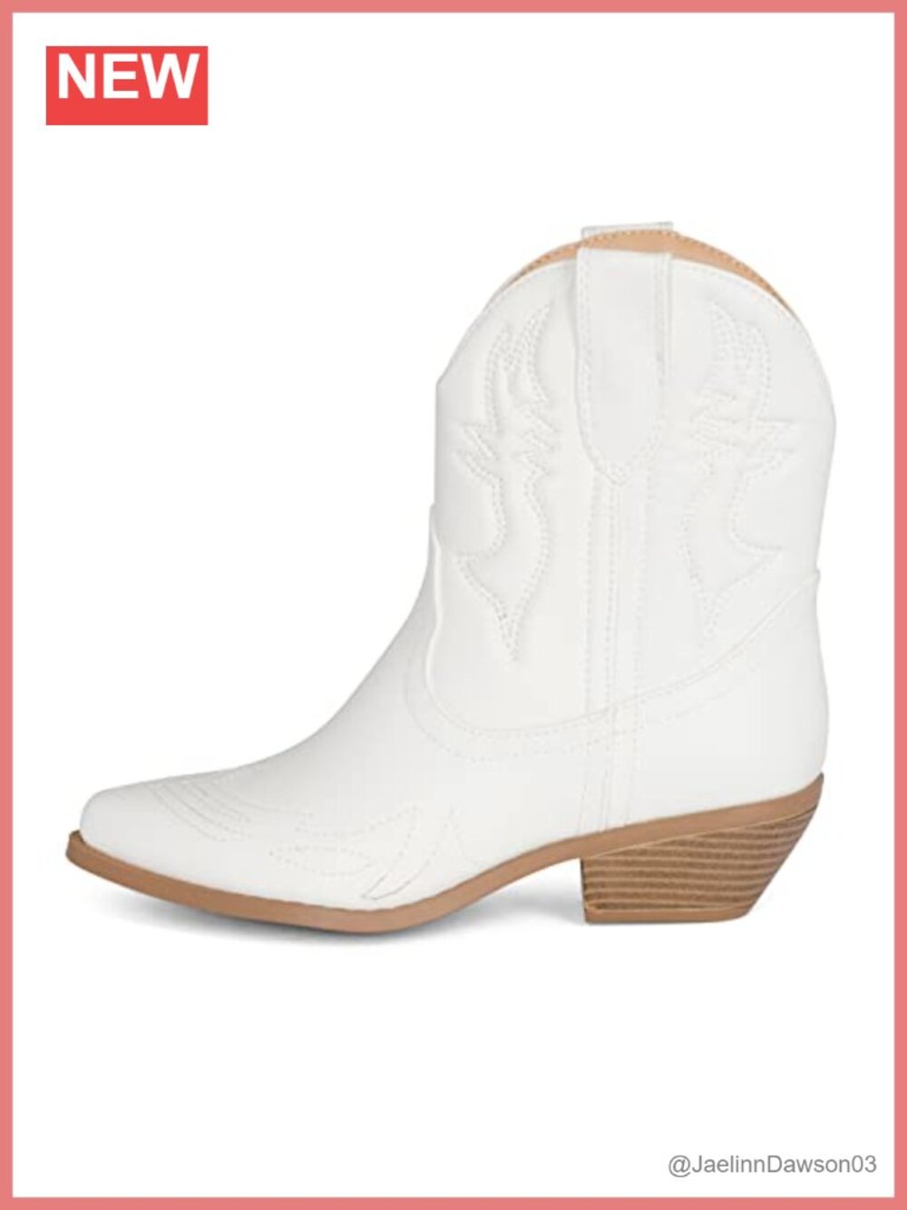 Women's Western Ankle Boots Pointed Toe Stacked Heel Cowboy Booties